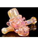The Skull Magician - 7" Golden Fumed Hammer Bubbler