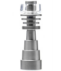 6-in-1 Universal Titanium Dab Nail with Quartz Bucket – Fits 10mm, 14mm & 18mm Bongs