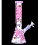 The Apiary - 10" Honeycomb Beaker Bong - Pink