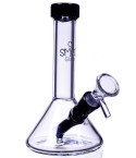 Smoq Glass Mini Beaker Bong - Black