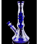 Atomic Glass Glycerin Coil Perc UFO Beaker Bong - Blue