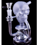 Iridescent Solemn Skull Bong - Gray