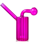 Pink Pulse Striped Oil Burner Pipe Bong