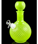 Vintage Crystal Decanter Solid Color Glass Bong - Cruet - Lime Green