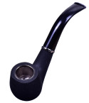 5.25" Dark Black Textured Wooden Pipe - Dark Knight 