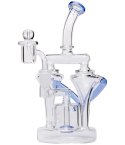 Dualing Recycler Bong/Dab Rig - Blue