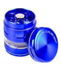 The Avatar - Chromium Crusher® - Precision Four-Part Glass Hybrid Grinder - 63MM - Deep Blue