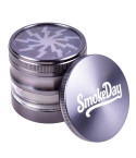 SmokeDay Static Lightning Grinder (63mm) - Gun Metal