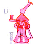 Chill Glass - 9" Diamond Shaped - Neon Orange