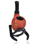 5" Fancy wooden pipe - Spotted Light cherry