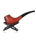 5.5" Fancy wooden pipe With Straight Stem - short stogie