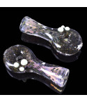 3.5" Golden Fumed Chillum With Donut Hole and shiny texture