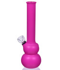 8" Double Bubble Water Pipe - Pink