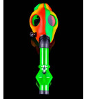 Gas Mask Pipe Bong - Includes Acrylic Water Pipe - Full Set - Rasta