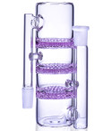 Triple Honeycomb Ash Catcher - 14mm - Pink