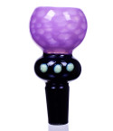 Honeycomb Design - 14mm Male Dry Herb Bowl Accessories -  Purple