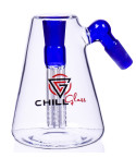CHILL GLASS - ASH CATCHER 6 ARM TREE PERC 45° ANGLE - 14MM MALE - BLUE
