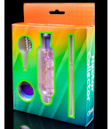 Clover Glass Freezable Glycerine Glass Nectar Collector - Pink