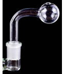 14mm 90° Male Glass Downstem for Oil Burner Bong or Rig
