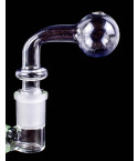 14mm Male Glass Downstem w/ Ring Handle for Oil Burner Bong or Rig