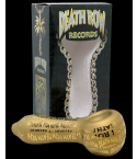 Death Row - 4" Metallic Etched Spoon Glass Hand Pipe - Gold