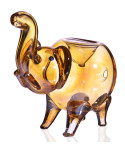 Elephant Animal Glass Pipe - Golden Fumed