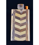 Fancy Wooden Dugout  Box - Includes Cig Pipe - Angular Design