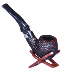 5.5" Spotted Carved Fancy Wooden Pipe  