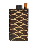 Fancy Wooden Dugout - Includes Cig Pipe - Dark Brown - waves 