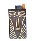 Fancy Wooden Dugout  - Includes Cig Pipe - Dark Brown - Rafeeki