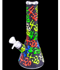420 After Dark – 3D Painted Glow In The Dark Beaker Bong