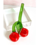 Cute and Girly Double Cherry Bowl Glass Pipe Sherlock
