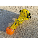 4" Thick And Heavy Color Burst Glass Hand Pipe