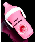Baby Bottle Silicone Hand Pipe - Pink