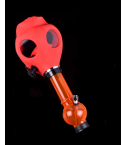 Gas Mask Pipe Bong - Includes Acrylic Water Pipe - Full Set - Red