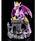 Dragon Castle Back Flow Incense Burner - Purple