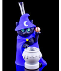 Cute Silicone Wizard Cat Bong - Blue