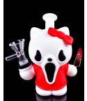 Scream Kitty Mini Silicone Bong - Red
