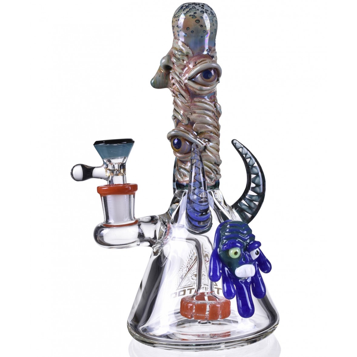 Triple Eye Horned Bong 8" Showerhead Perc Bong Tattoo Glass The