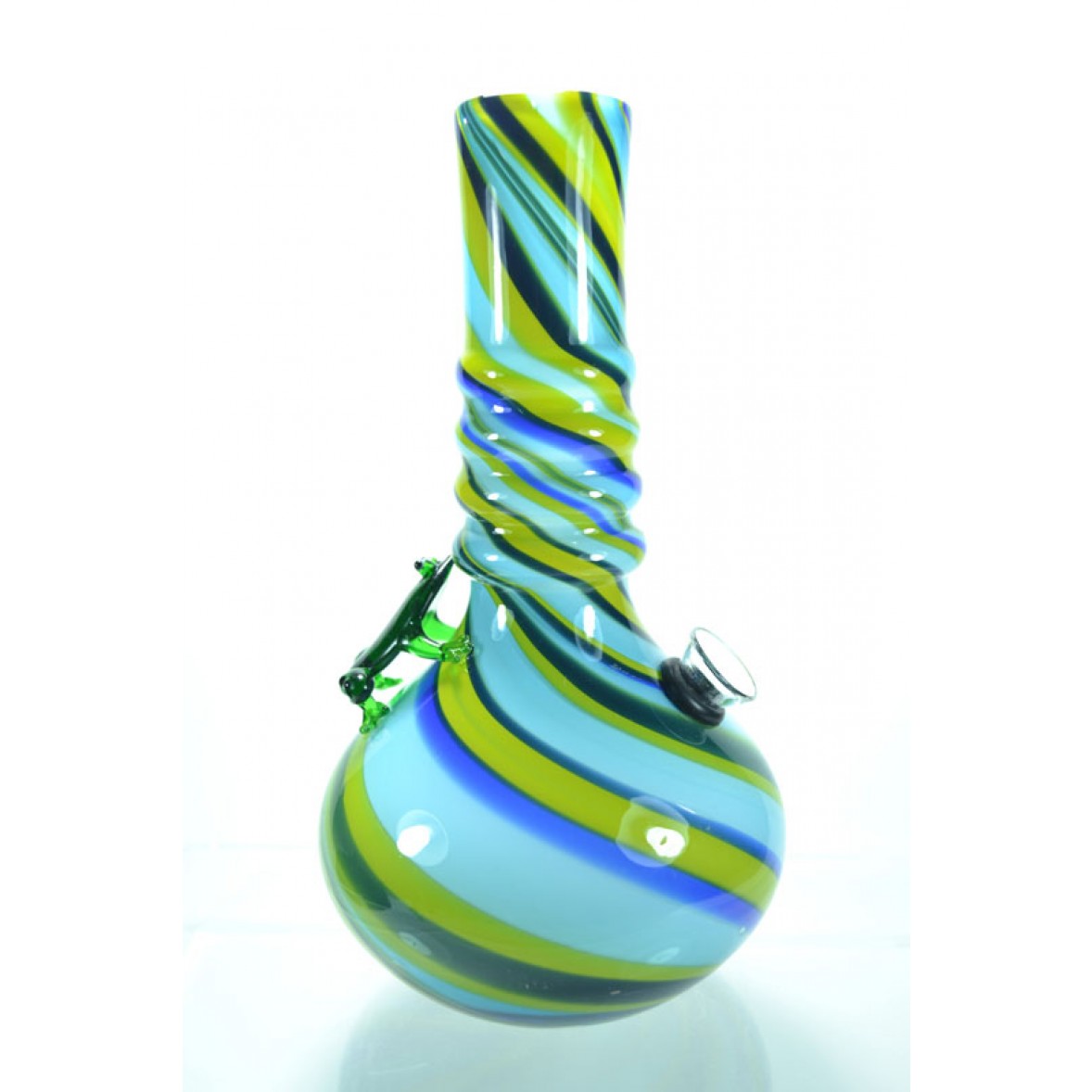 8" Happy Frog Bong Aqua The Greatest Online Smoke Shop!