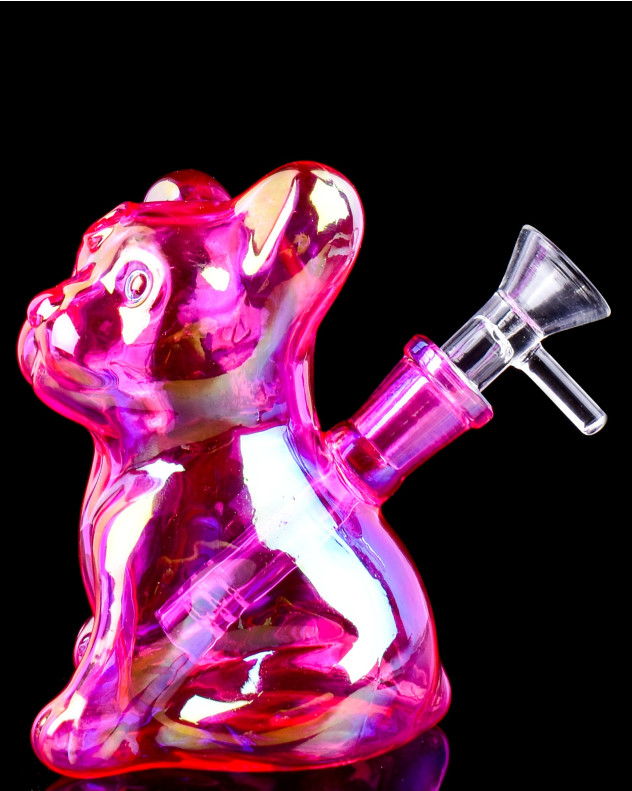 Cute Puppy Bong/Dab Rig - Iridescent Pink -SmokeDay