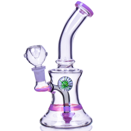 8" INCH Tilted Showerhead Perc GIRLY BONG Glass Water Pipe PINK BUBBLER *USA* 