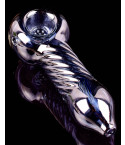 Quantum Spiral Electro Plated Helix Glass Hand Pipe - Smoke