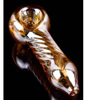 4.5" Electro Plated Shiny Glass Hand Pipe - Golden