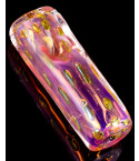 Brick Shaped Glass Spoon Hand Pipe - Golden Fumed