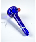 Cobalt Aura Silver Fumed Galaxy Glass Hand Pipe