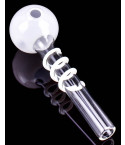 4" Color Head Spiral Design Glass Oil Burner Pipe