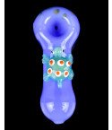 Turtle Power - 5" Turtle Glass Hand Pipe - Milky Blue