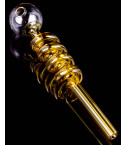 5.5" Colored Twisted Glass Oil Burner Pipe