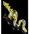 King Cobra Golden Fumed Glass Hand Pipe